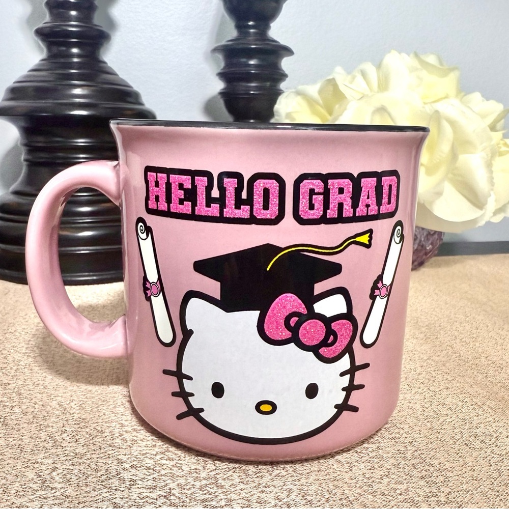 New Sanrio Glitter HELLO KITTY GRAD 🎓Ceramic Mug